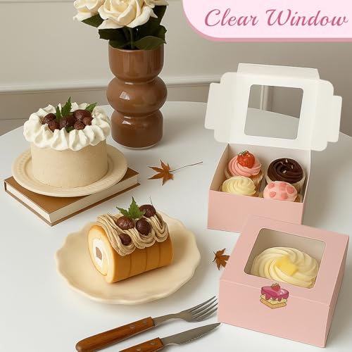 Cupcake Boxes with Window (30 Count)