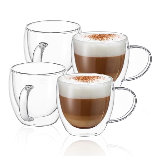 8.5oz Glass Coffee Mug (4 Count)