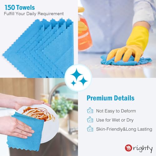 Microfiber Cleaning Cloth Bulk (150 Count)