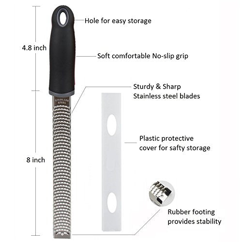 8 Inch Lemon Zester & Cheese Grater