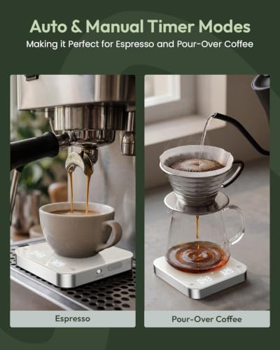 S2 Espresso Coffee Scale with Timer 0.1g Precision Shot Scale