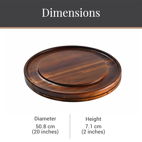 Acacia Wood Rotating Cheese Board
