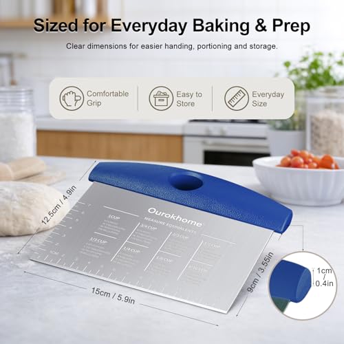 2 Pack Bench Scraper Dough Cutter