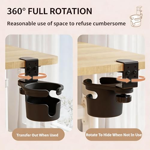 No Drill Desk Cup Holder Clamp
