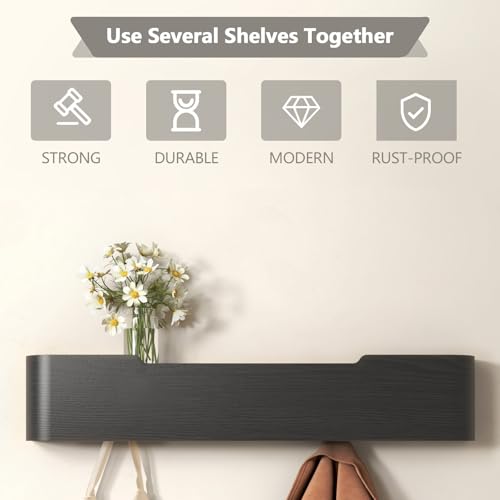 Wall Mounted Coat Rack with Shelf