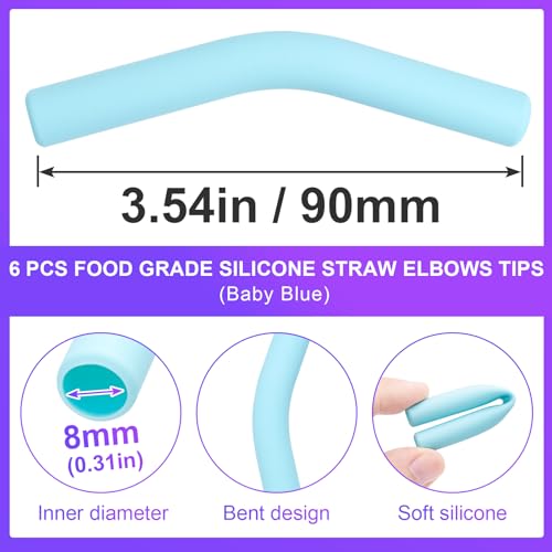6Pcs Metal Straw Silicone Tips 5