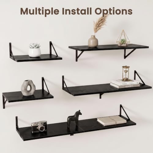 Wall Mounted Floating Shelves Set of 3 (3 Count)