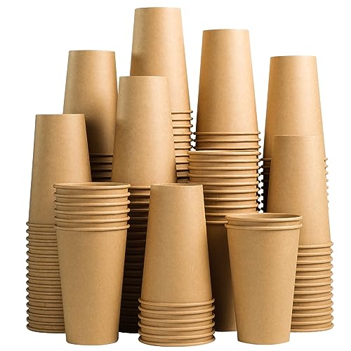 180 Count 16 oz Kraft Paper Cups