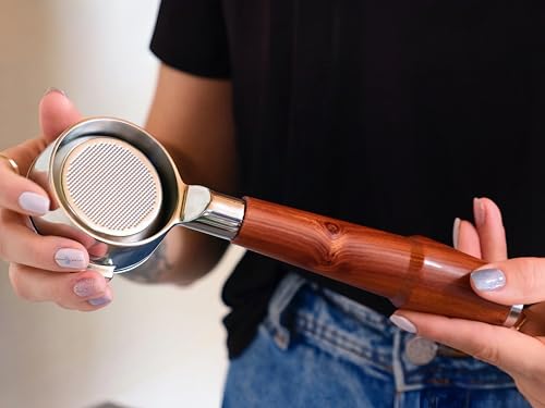 54mm Bottomless Portafilter Breville Compatible Rosewood Handle & Naked 18