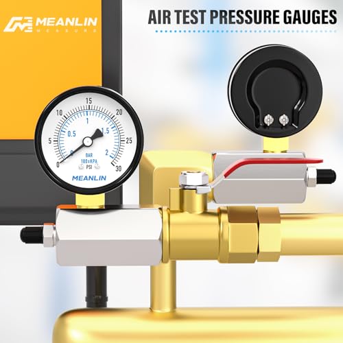 0 30Psi 2" Steel Double Graduated Air Test Pressure gauges