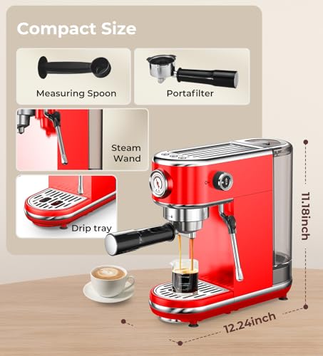 20 Bar Espresso Machine with Milk Frother
