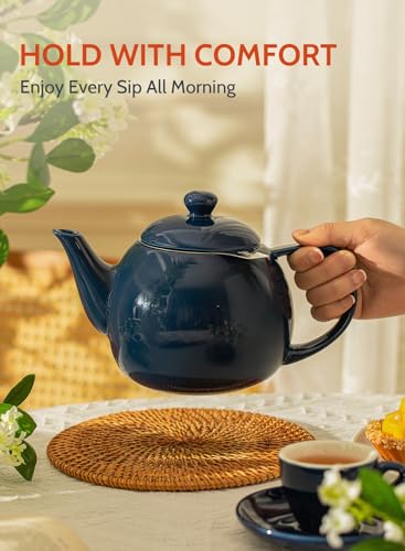 Teapot Porcelain Tea Pot with Stainless Steel Infuser