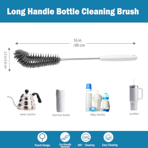 16 inches Long Handle Black Bottle Cleaning Brushes