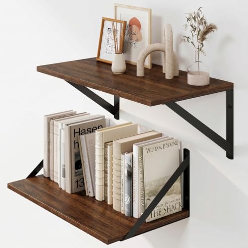 Black Deep Floating Shelves for Wall