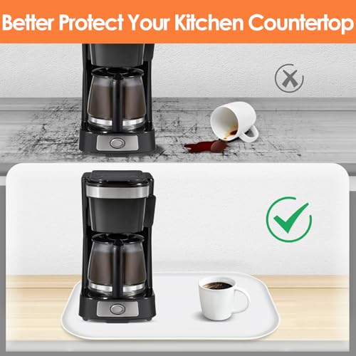 Silicone Coffee Maker Mat with Lip for Countertops