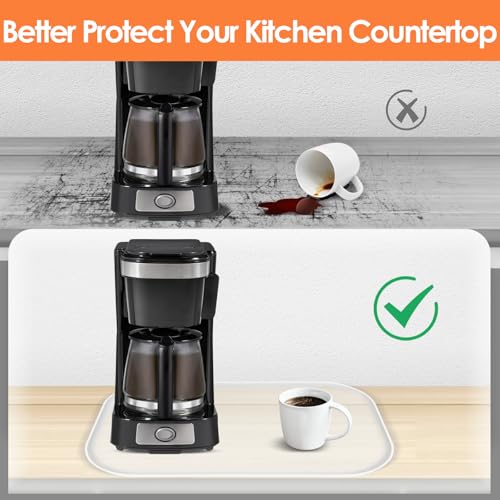 Silicone Coffee Maker Mat with Lip for Countertops