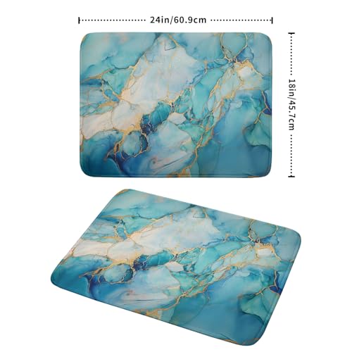 Marble Print Dish Drying Mat for Kitchen Counter
