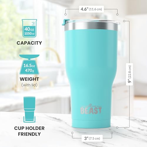 Beast 40 oz Tumbler Stainless Steel Vacuum Insulated Coffee Ice Cup Double Wall Travel Flask