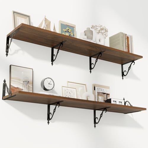 12 Inch Deep Floating Shelves for Wall (2 Count)