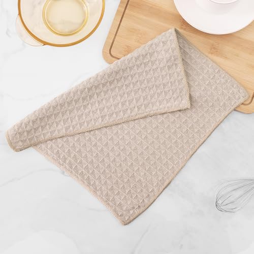 Microfiber Waffle Weave Kitchen Dish Cloths (6 Count)