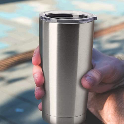 20oz Tumblers Stainless Steel Mugs with Lid Double Wall Vacuum Insulated Coffee Cups for Cold & Hot Drinks (12 Count)