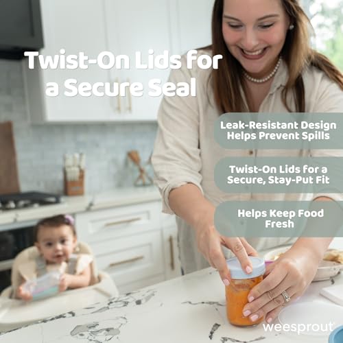 Glass Baby Food Storage Jars w (12 Count)