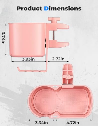 3-in-1 Desk Cup Holder and Headphone Hanger, Fits 18-32 oz Cups
