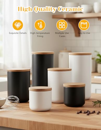 1000ml 33.8oz Ceramic Food Storage Containers with Lids
