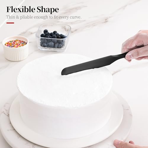 600ºF Heat Resistant Silicone Spatula Spoonula Set of 4