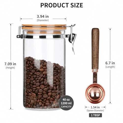 40 oz Glass Coffee Container