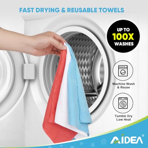 Microfiber Cleaning Cloth Roll (55 Count)
