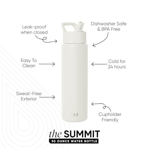Insulated Water Bottle with Straw