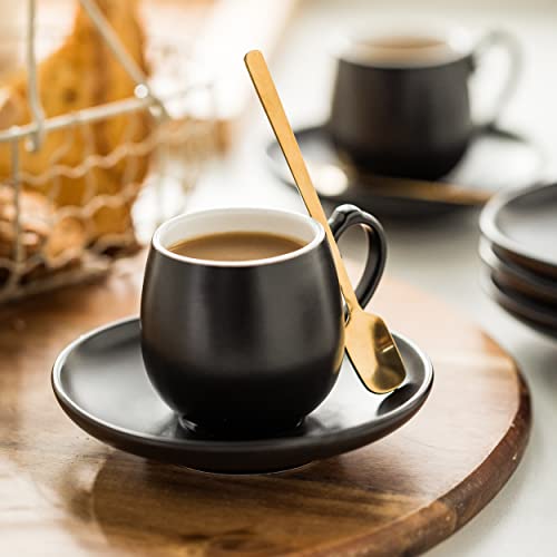 Espresso Cups and Saucers Set (6 Count)