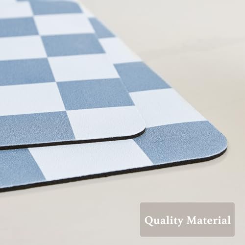 Checkered Dish Drying Mat for Kitchen Counter