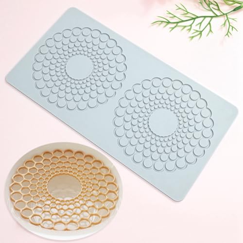 Hollow Round Circular Design Lace Mat Chocolate Fondant Mold DIY Sugar Craft Silicone Pad Cake Decorating Tools Kitchen Bakeware