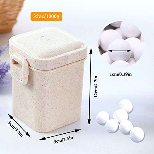 2.2Lb Ceramic Pie Weights Baking Beans Pie Crust Reusable 10mm Weights Natural Ceramic Stoneware with Wheat Straw Container