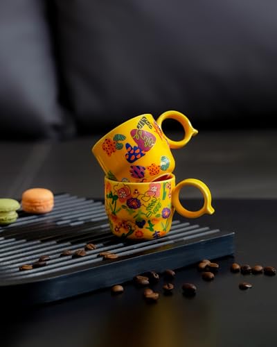 Ceramic Mini Espresso Cups Set of 2