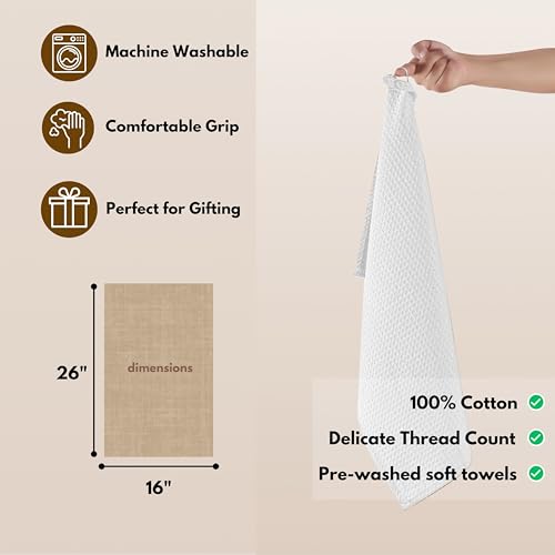 Cotton Kitchen Towel with Hanging Loop 16x26 inches (6 Count)