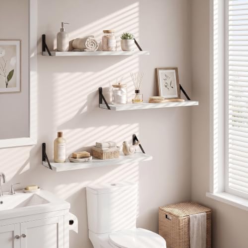 Wall Mounted Floating Shelves Set of 3