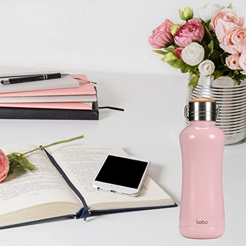 Mini Insulated Water Bottle With Bamboo Lid