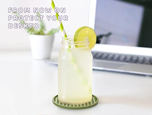 Coasters for Drinks 6 Pack Drinking Coaster with Holder