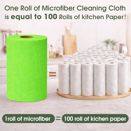 Microfiber Cleaning Cloth Roll (100 Count)