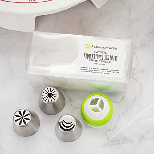 Pastry Tek Russian Piping Tips Set 20 Piece Durable Cake Decorating Kit