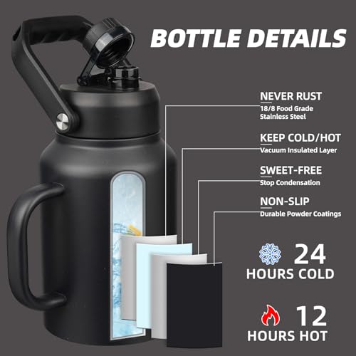 64oz Stainless Steel Water Bottle