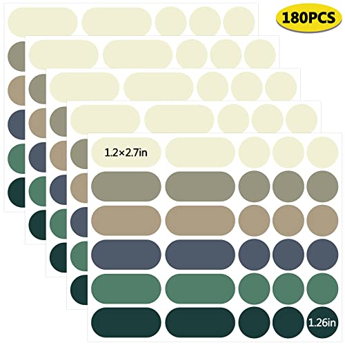 180Pcs Removable Labels for Jars Waterproof Self Adhesive Kitchen Label Stickers for Food Storage Containers