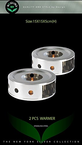 NewlineNY Stainless Steel Coffee Tea Warmers (2 Count)