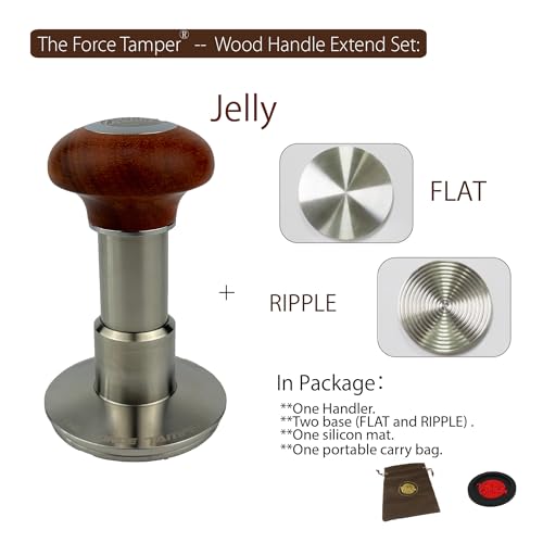 58.35mm Extend Set Reddish Brown Wooden Jellyfish Handle Coffee Tamper