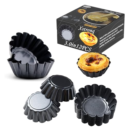12PCS 3" Egg Tart Molds