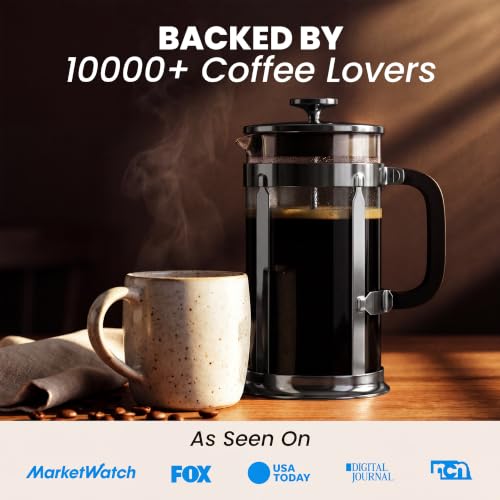 EzDtach French Press Coffee Maker 34oz Grey