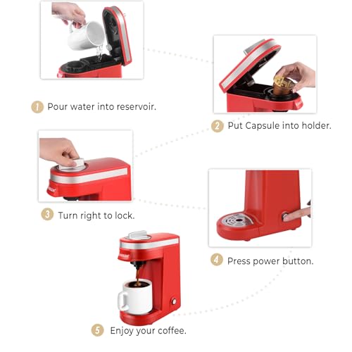Mini Single Cup Coffee Maker for K Pod
